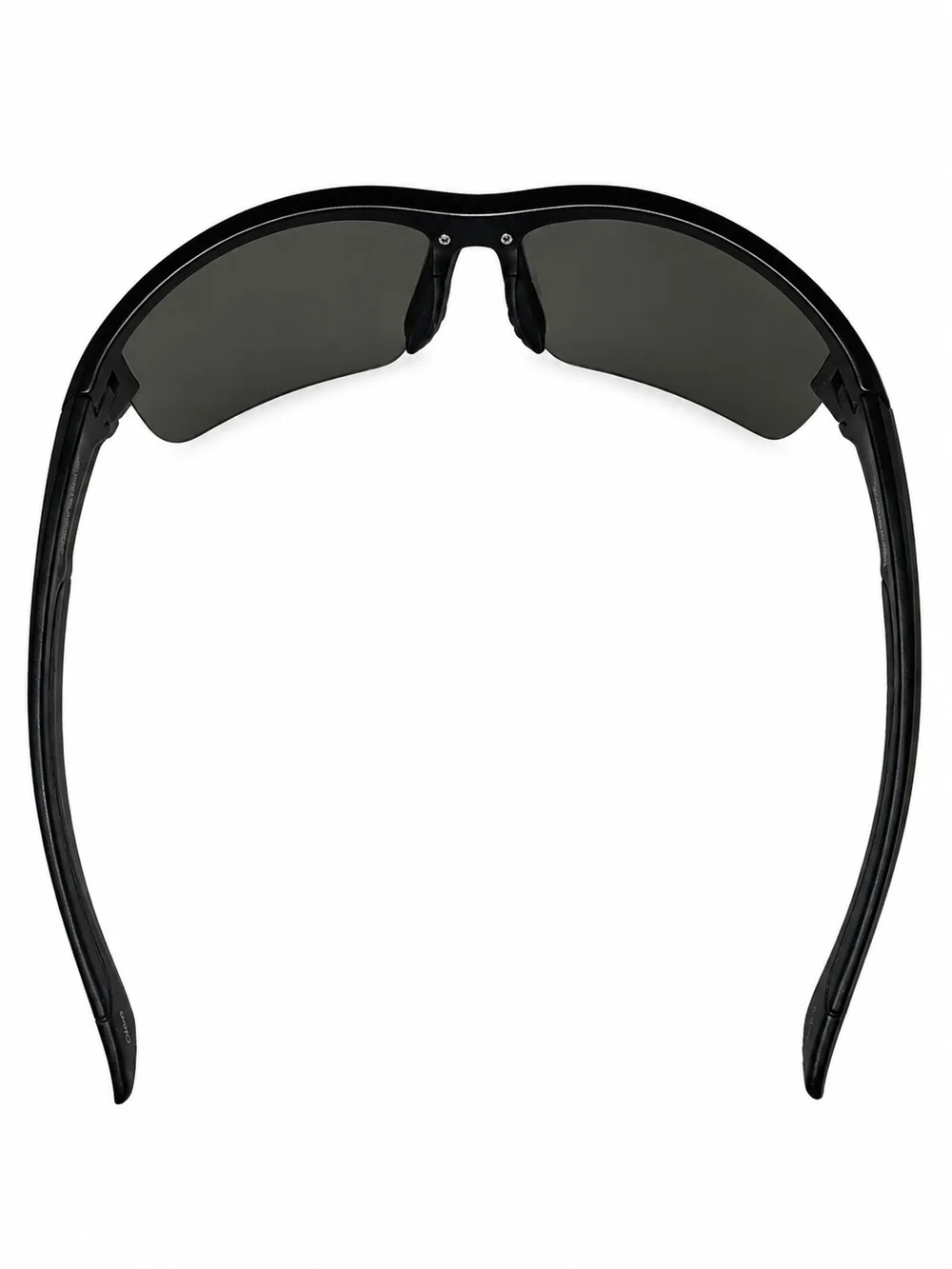 Men's Black Frame Sunglasses with Blue Mirrored Lenses